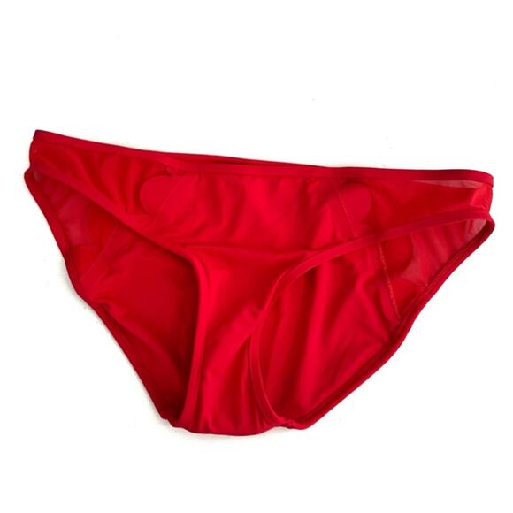 Seafolly Scalloped Hipster Bikini Bottom in Chilli Red Size 8US NEW - Picture 2 of 5